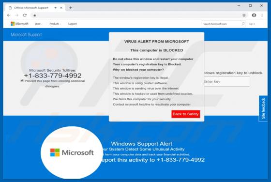 POP-UP da Fraude Windows Protected Your PC