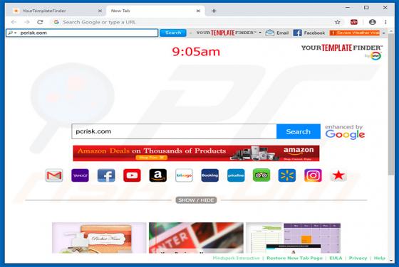 Barra de Ferramentas YourTemplateFinder