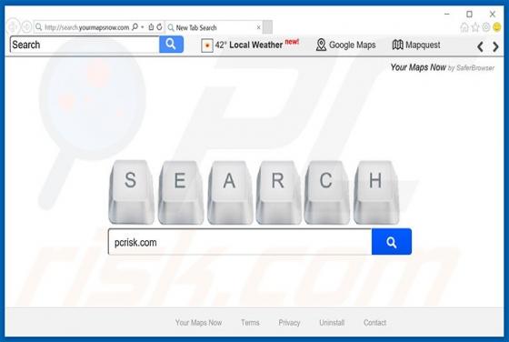 Redirecionamento search.yourmapsnow.com