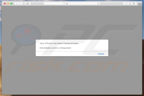 POP-UP da Fraude Your Apple iPhone Is Severely Damaged (Mac)