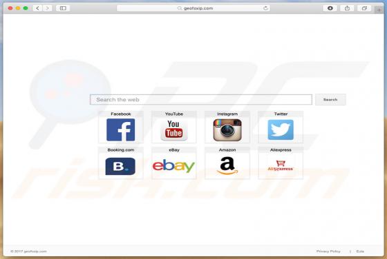 Redirecionamento Geofoxip.com (Mac)