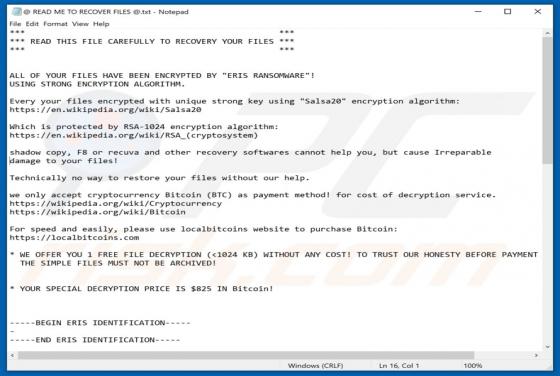 Ransomware ERIS