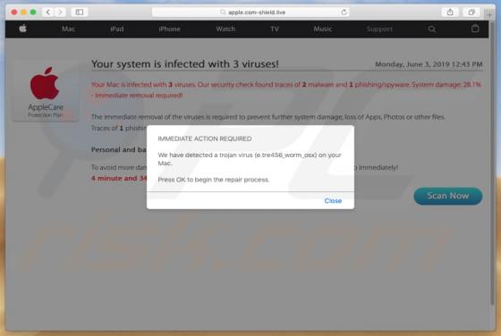POP-UP Apple.com-shield.live (Mac)