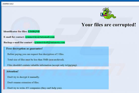 Ransomware JSWRM