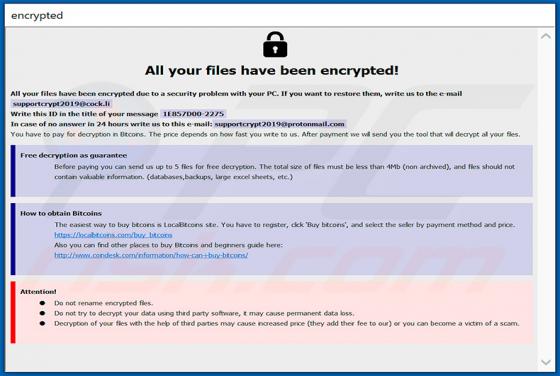 Ransomware Adame