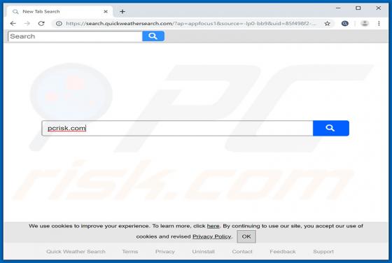Sequestrador de Navegador Quick Weather Search