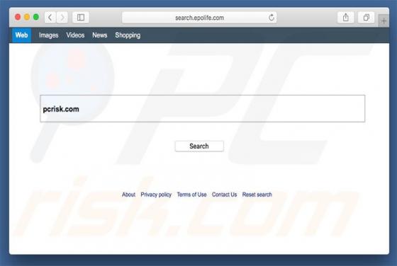 Redirecionamento search.epolife.com (Mac)
