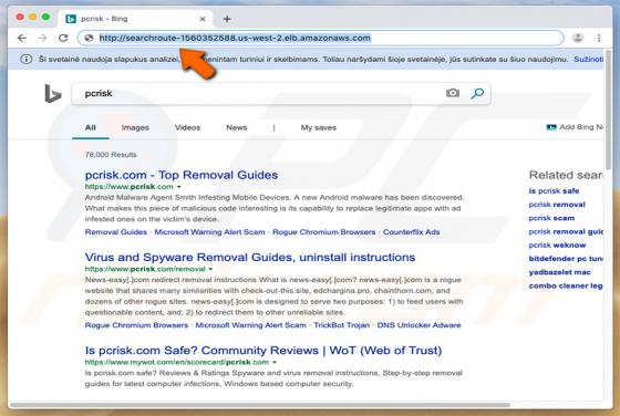 Redirecionamento Searchroute (Mac)