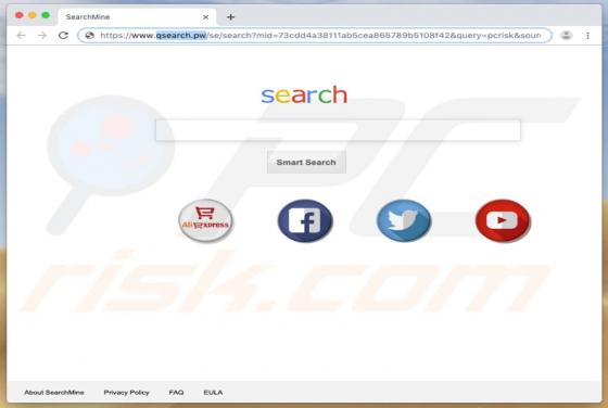 Redirecionamento Qsearch.pw (Mac)