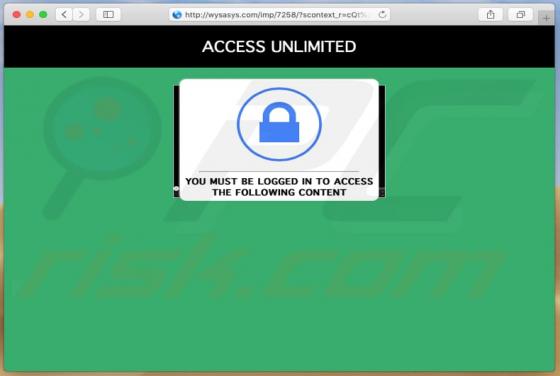 Anúncios POP-UP Wysasys.com (Mac)