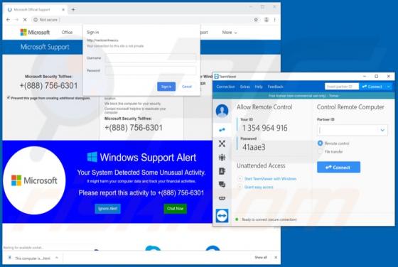 Fraude de Suporte Técnico TeamViewer