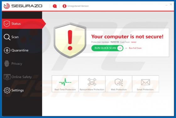 Aplicação Indesejada Segurazo