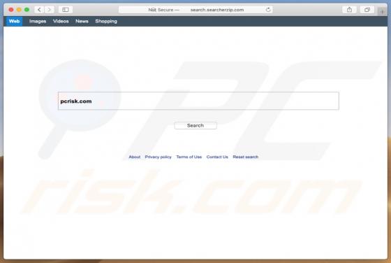 Redirecionamento Search.searcherzip.com (Mac)