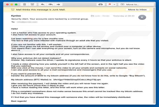 Fraude por e-mail Hacker Who Has Access To Your Operating System