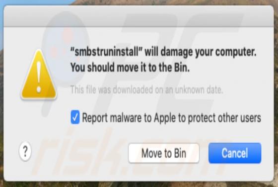 Vírus Smbstrhlpr (Mac)