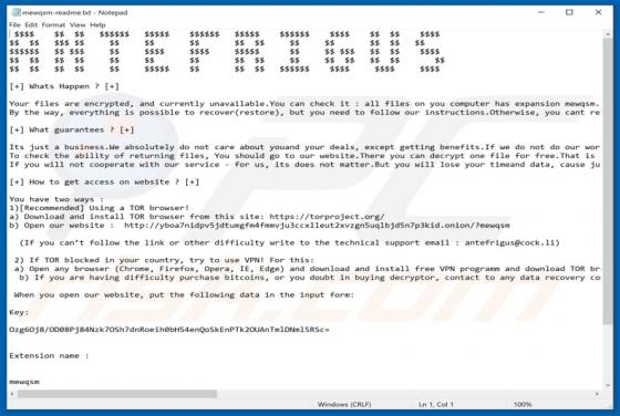 Ransomware ANTEFRIGUS