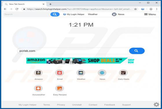 Sequestrador de navegador My Login Helper