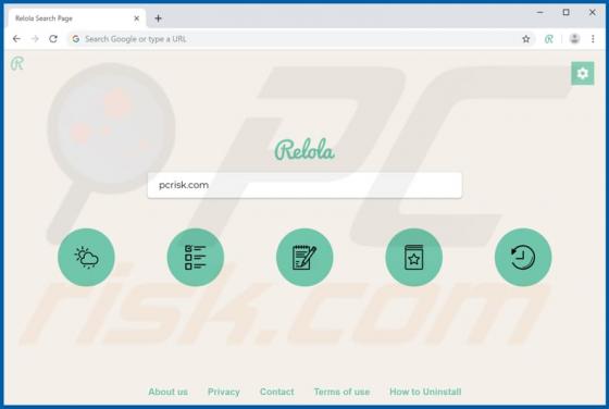 Sequestrador de navegador Relola