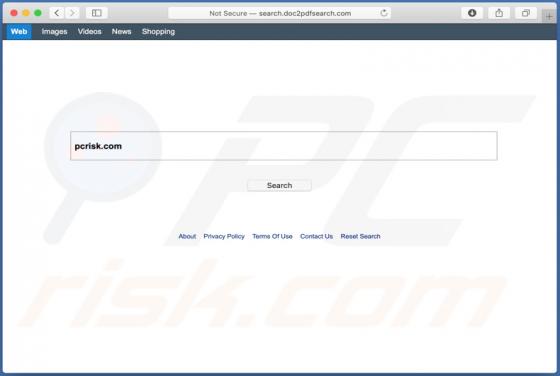 Redirecionamento Search.doc2pdfsearch.com (Mac)