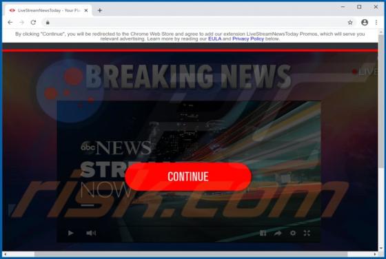 Adware LiveStreamNewsToday Promos