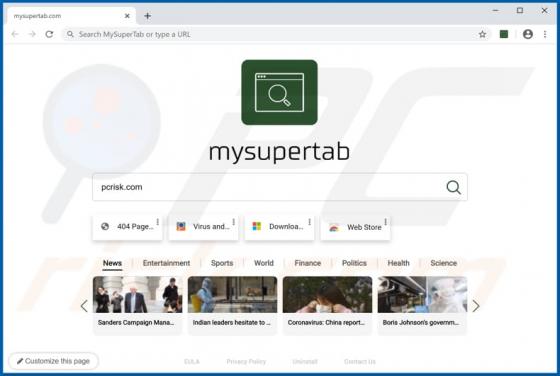 Redirecionamento Mysupertab.com