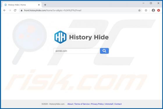 Sequestrador de Navegador History Hide