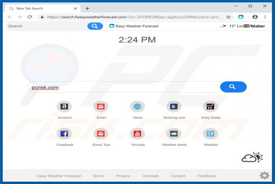 Sequestrador de Navegador Easy Weather Forecast